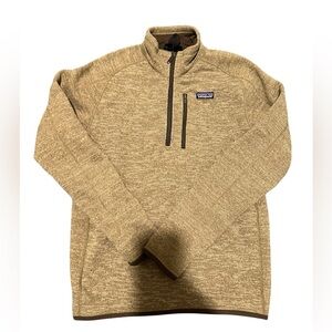 Patagonia Men's Better Sweater 1/4 Zip Fleece Pale Khaki Size Meduim